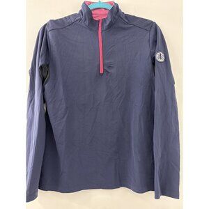 Fior Da Liso‎ Women’s Sun Blue Maja Quarter Zip Long Sleeve Size Small